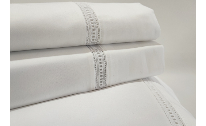 Drap de dessus avec oreillers SATIN...