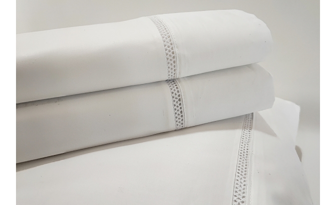 SATIN 1000 threads Top sheet with...