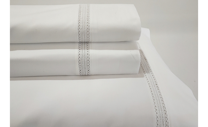 Drap de dessus avec oreillers SATIN...