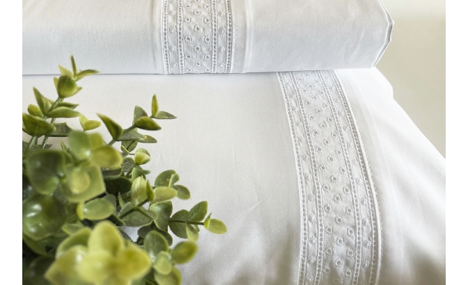 SATIN 300 threads Top sheet with...