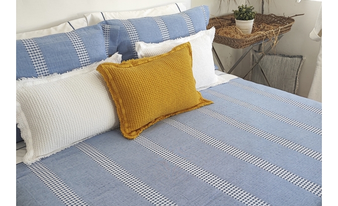 Conjunto saco edredão Genova azul