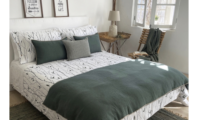 Set de housse de couette Funchal vert