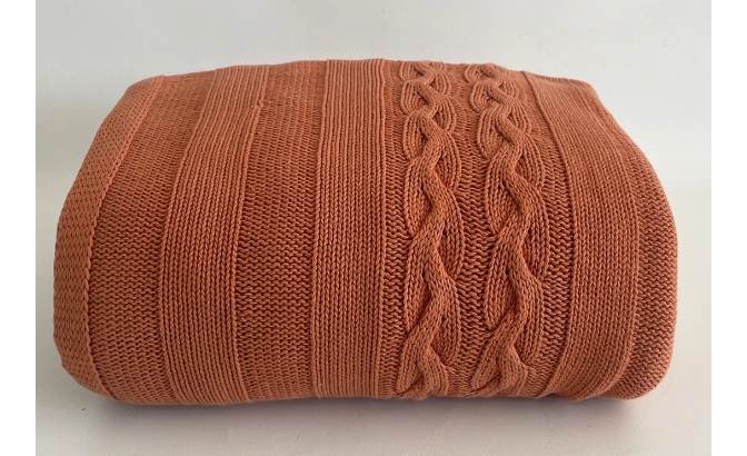 Couverture coton brick