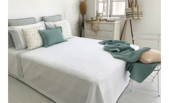 Couvre lit Roca vert