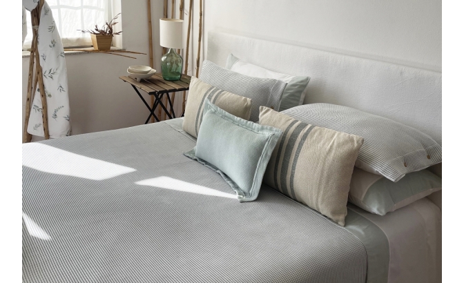 Green Detroit duvet bag set