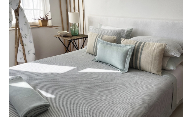 Green Detroit duvet bag set