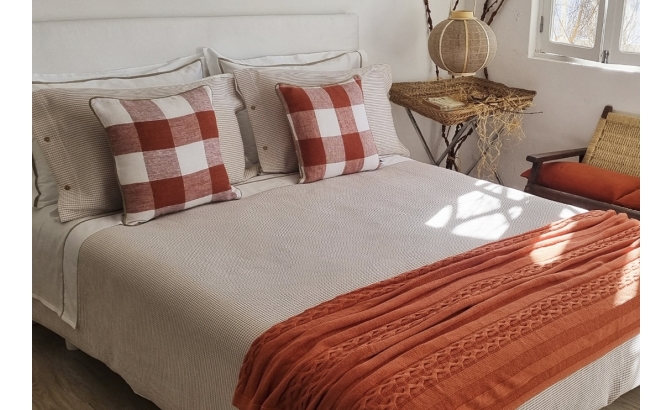 Beige Detroit duvet bag set