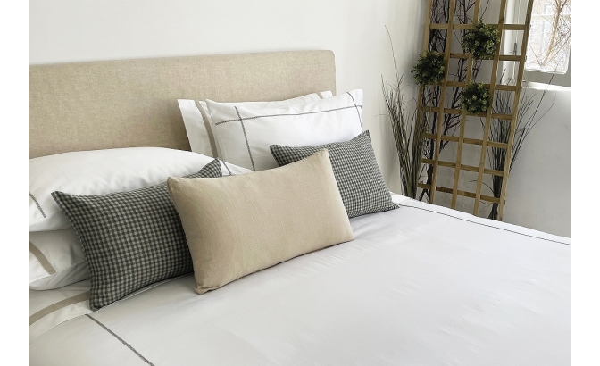 Cross green duvet cover 300 threads