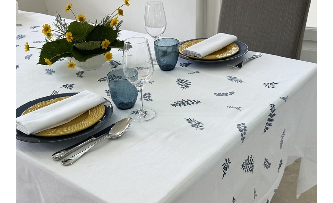 Toalha de mesa Raminhos azul