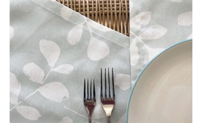 Placemat Folha seca verde