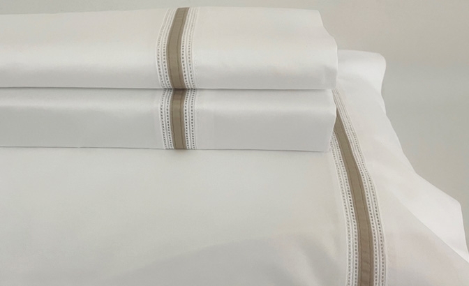 SATIN 500 threads Top sheet with...