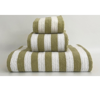Serviettes stripes vert