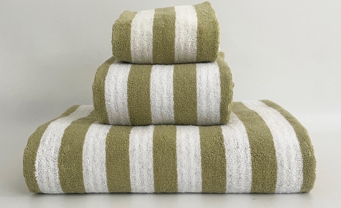 Toallas stripes verde