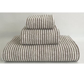 Toallas stripes marrón