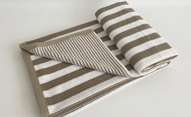 Toalhas stripes castanho