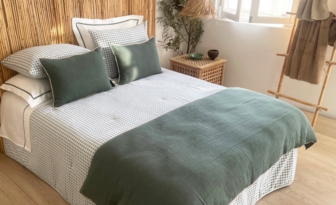 Duvet Vichy green