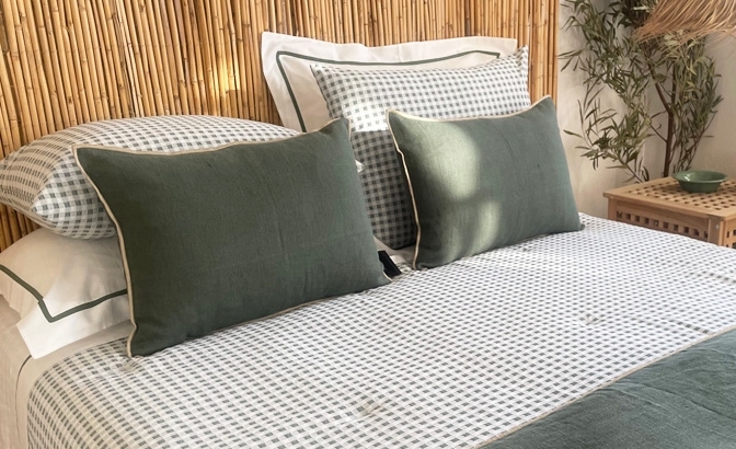 Duvet Vichy green
