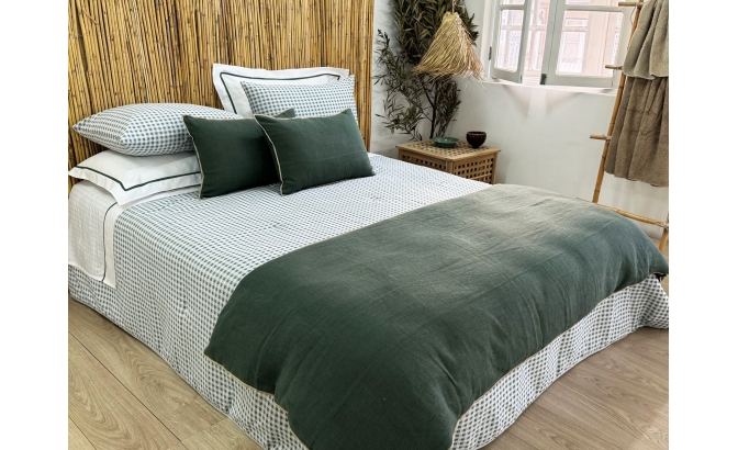 Duvet Vichy green