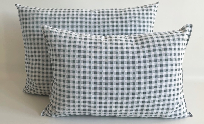 Coussin Vichy vert