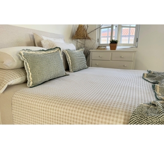 Duvet bag set Vichy beige