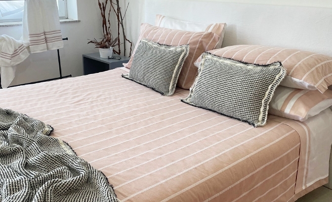 Conjunto de funda nordica Bilbao rosado