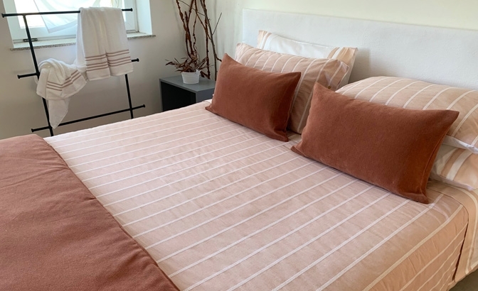 Conjunto saco edredão Bilbao rosado