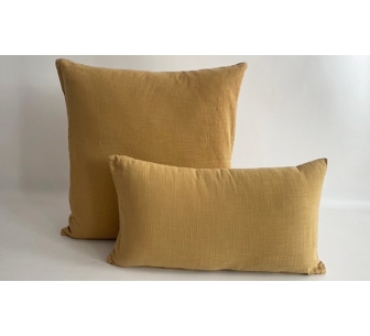 Coussin Gavema moutarde légère