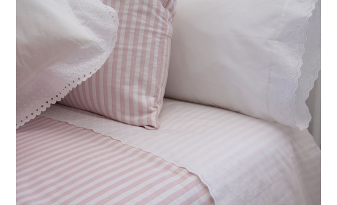 Set de housse de couette Sasha rose