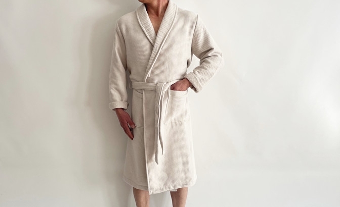 Bathrobe organic natural