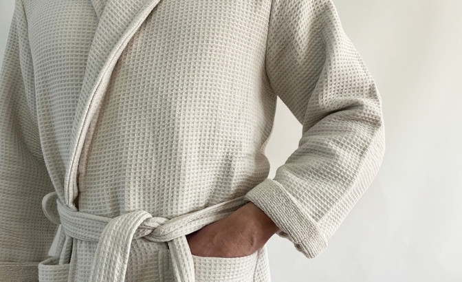 Bathrobe organic natural