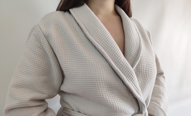 Bathrobe organic natural