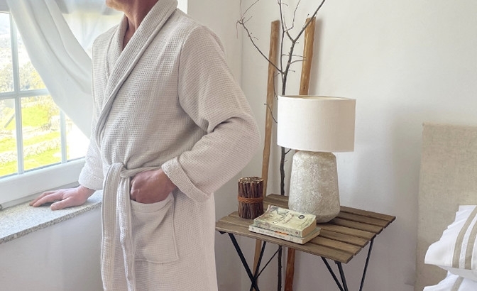 Bathrobe organic natural