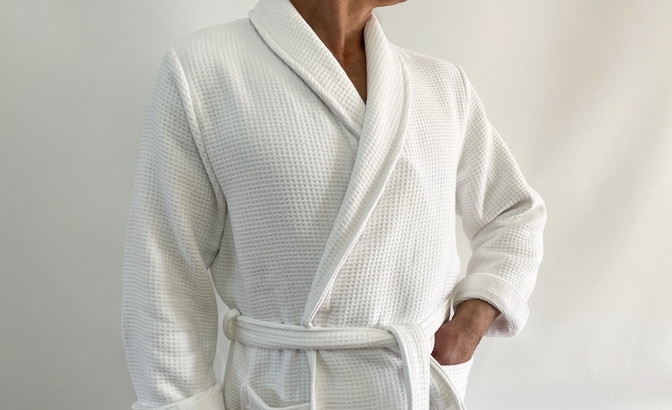 Bathrobe organic white