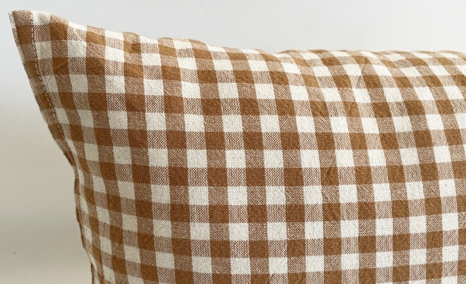 Almofada Xadrez telha