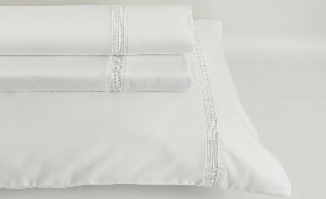 SATIN 300 threads Top sheet with...