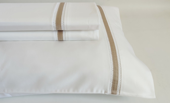 SATIN 1000 threads Top sheet with...