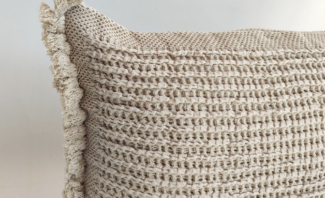 Coussin Fiora beige