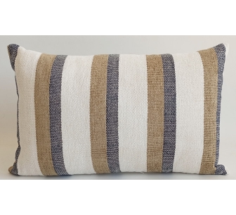 Coussin Riscas gris/beige