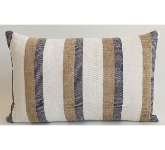 Cushion Riscas grey/beige
