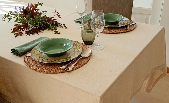Santi natural tablecloth