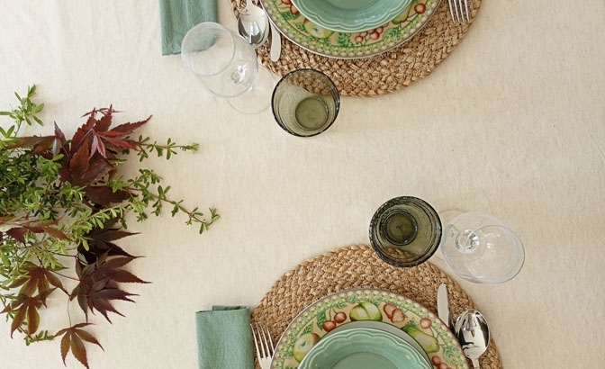 Santi natural tablecloth