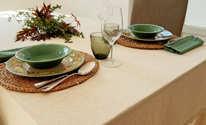 Santi natural tablecloth