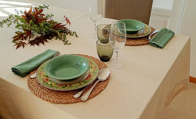 Santi natural tablecloth