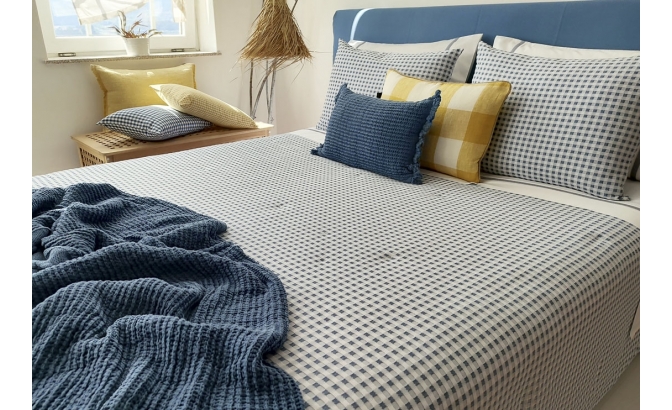 Duvet Vichy blue