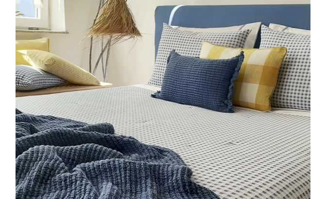 Duvet Vichy blue