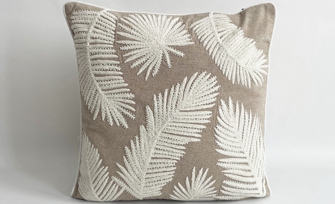 Almofada Folhas missangas