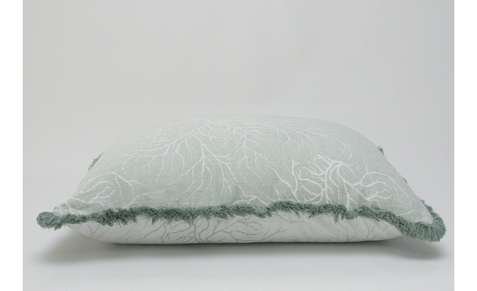 Coussin Coral eua vert