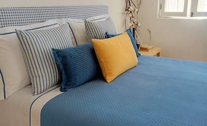 Couvre lit Safira bleu