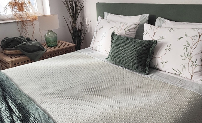 Couvre lit Safira vert