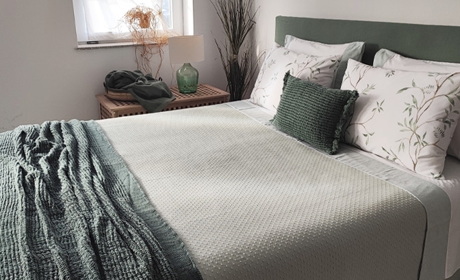 Couvre lit Safira vert